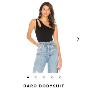 Black One-Shoulder Bodysuit